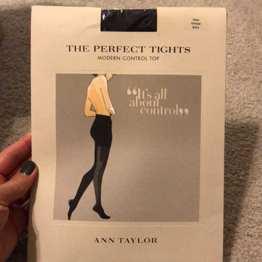 NWT Ann Taylor size small opaque black tights